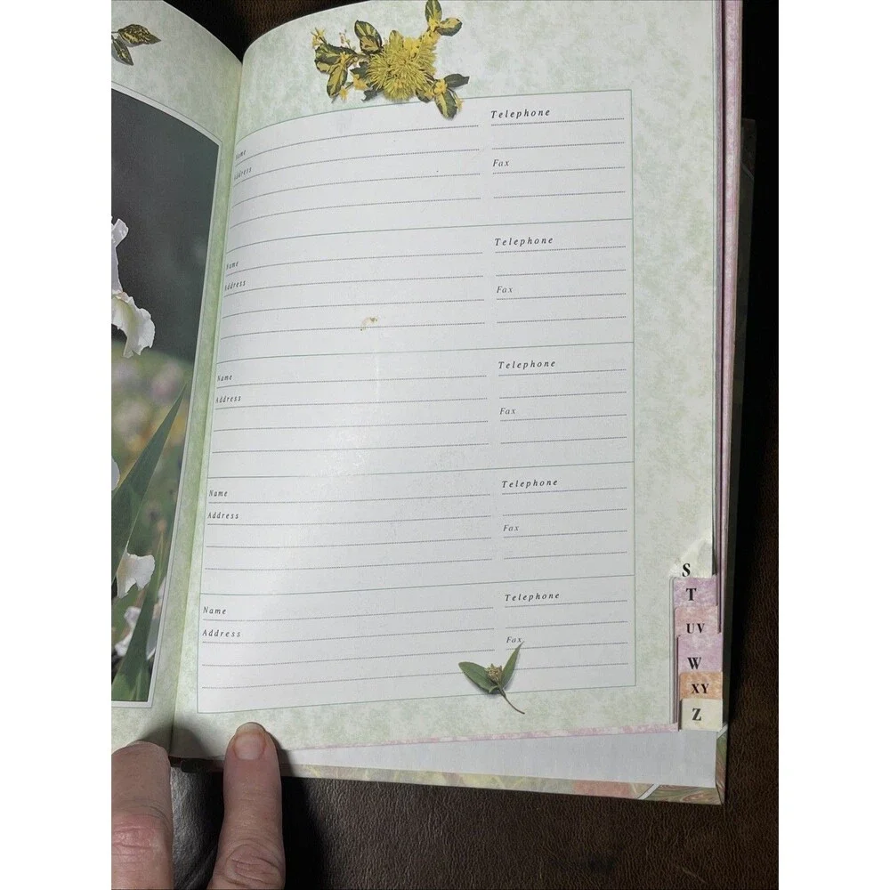The Address and Telephone Book Names and Numbers at your Fingertips Floral 1990s